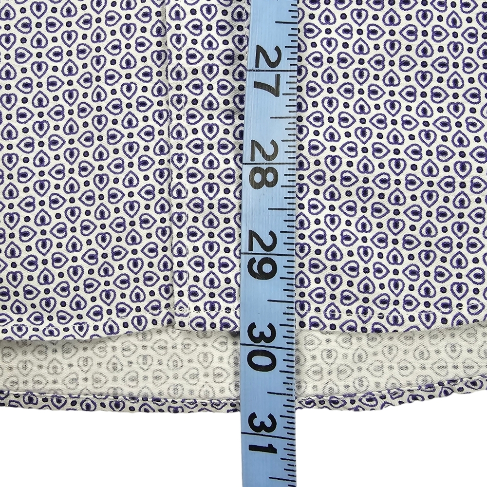 Zara Man Long Sleeve Slim Fit Button Down Shirt Blue White Men's Size Medium - Picture 11 of 15
